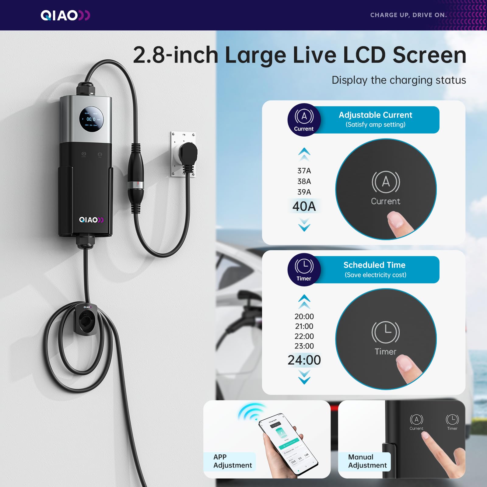 QIAO Level 2 EV Charger SAE J1 - Portable Ev Charger 评论和价格