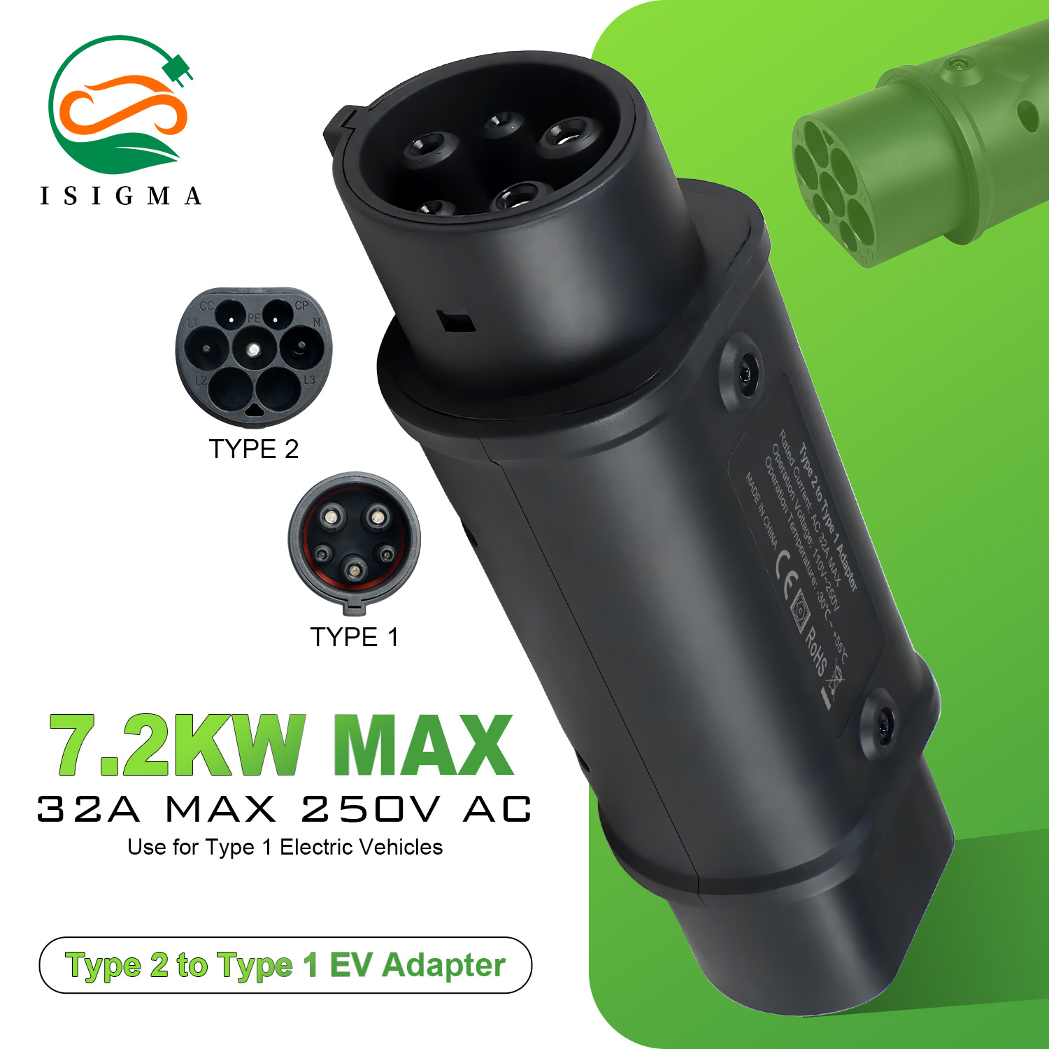 Type 2 to Type 1 EV Adapter 32 - Ev Charger Adapter 评论和价格