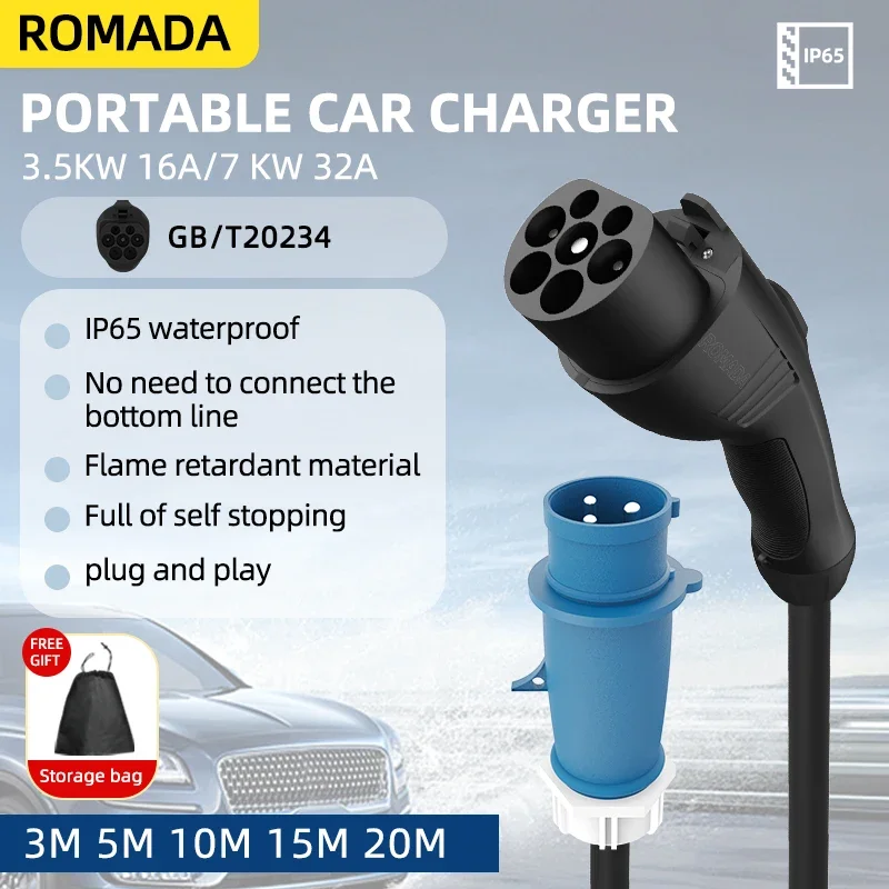 7KW 32A Electric Vehicle EV Po - Ev Charger Adapter 评论和价格